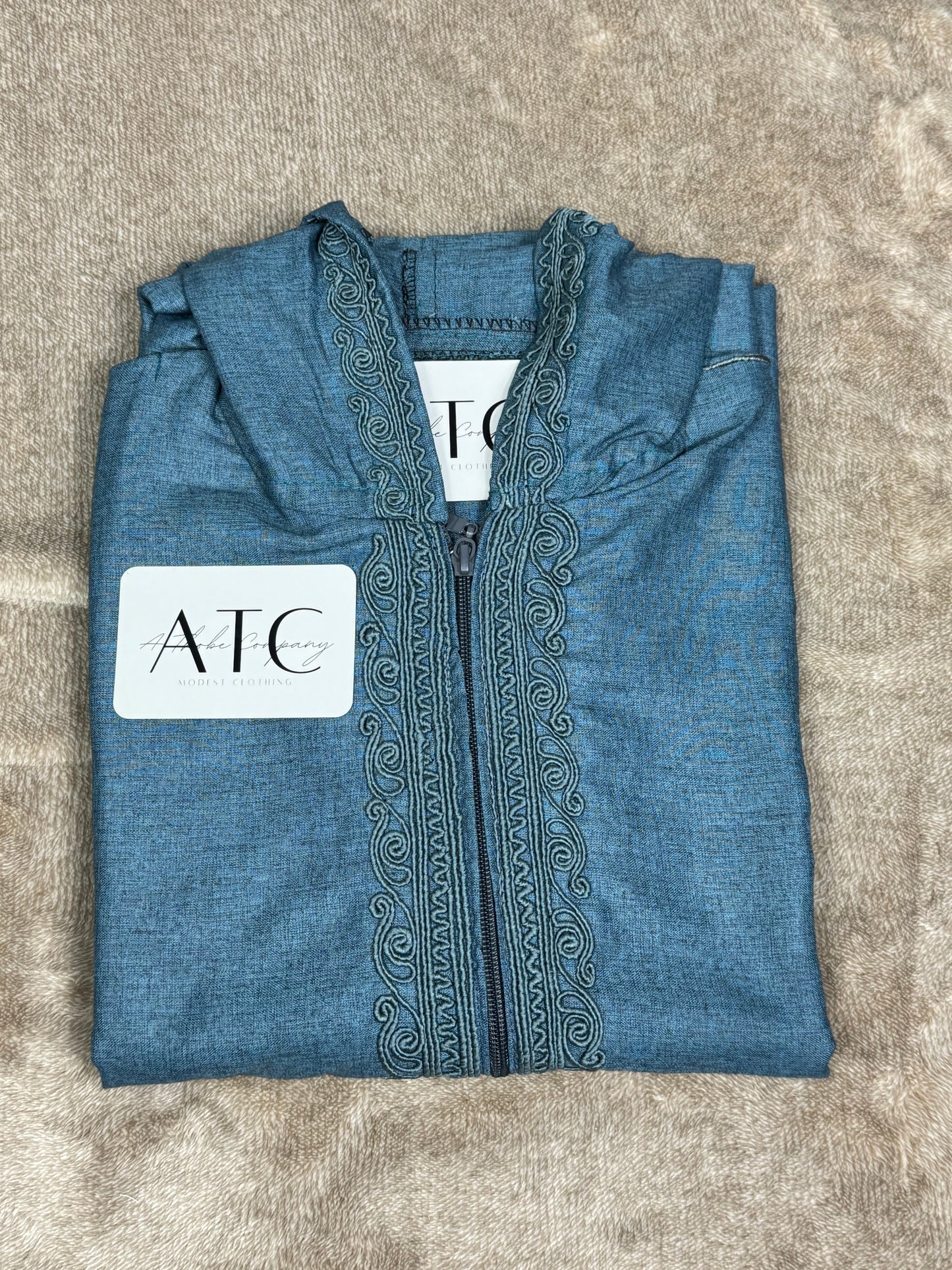 Pacific Blue Summer Thobe - Hooded