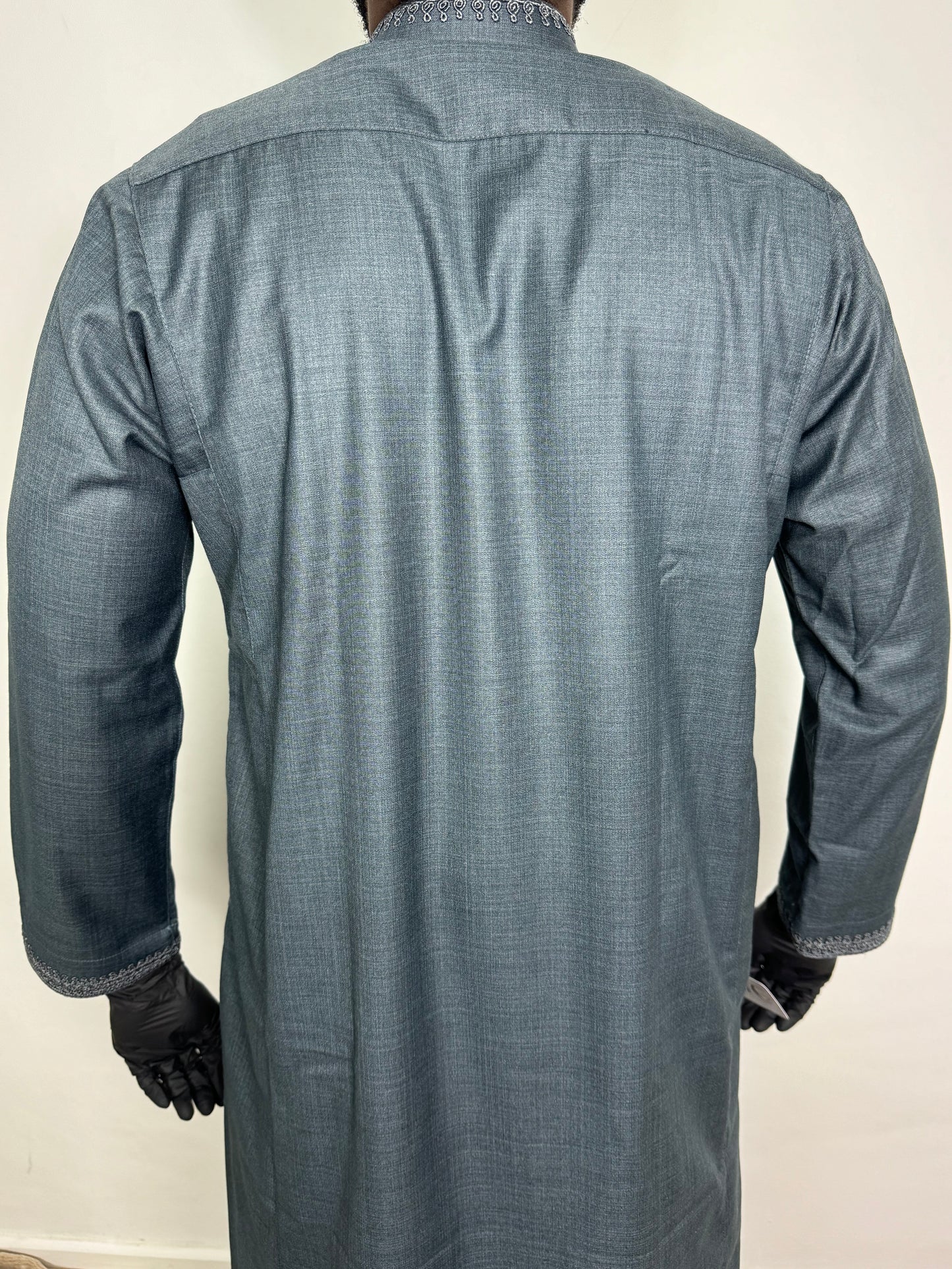Stone Blue Summer Thobe - Non-Hooded