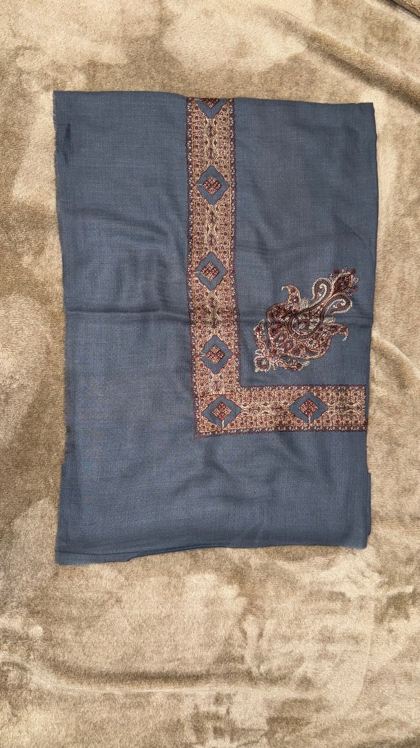 Blue X Red Stitched Yemeni Shemagh