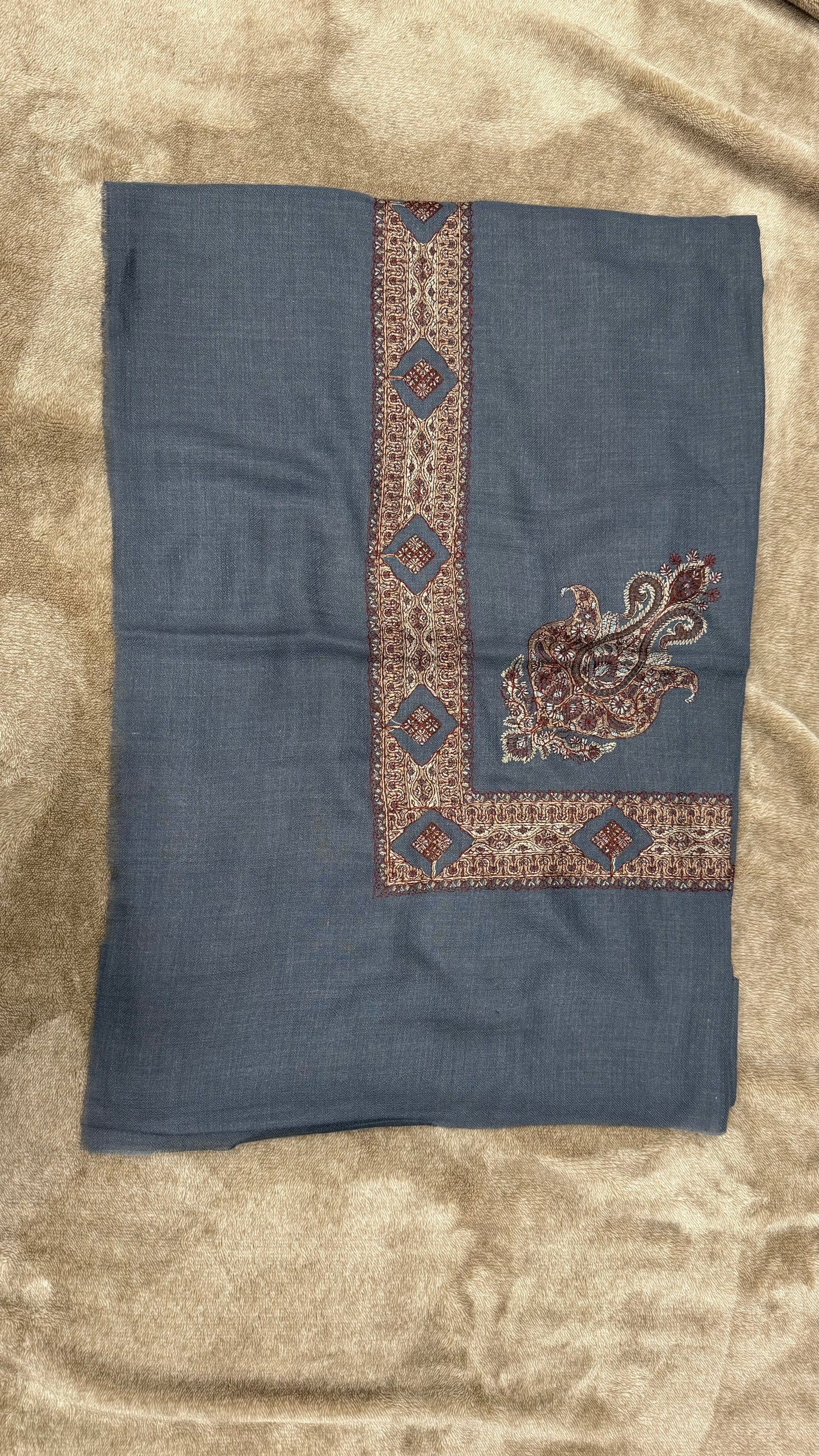 Blue X Red Stitched Yemeni Shemagh