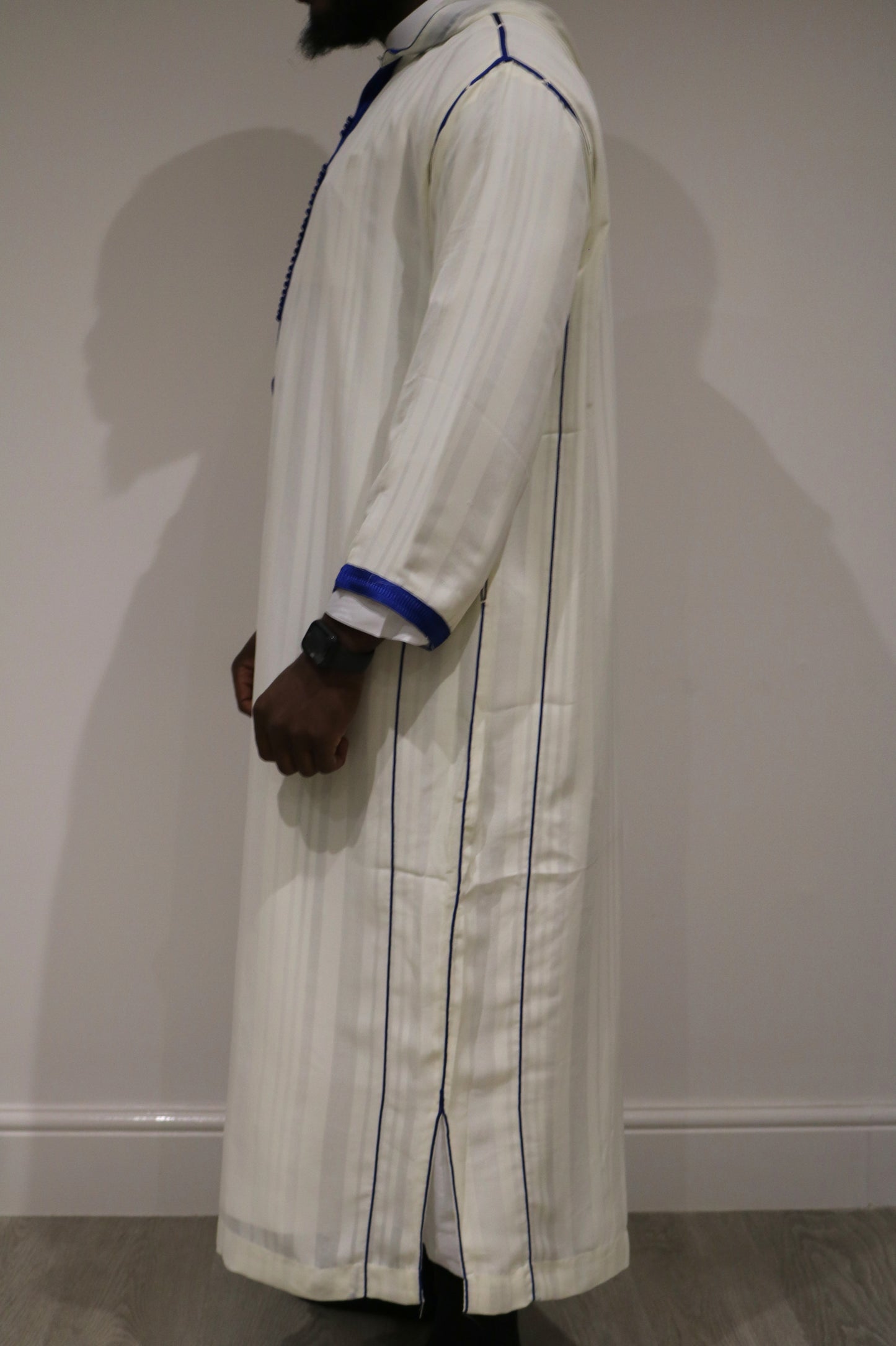 Stripped Cream/Blue