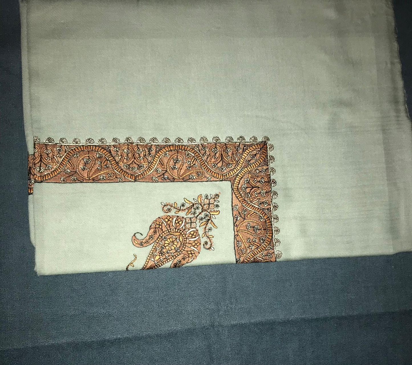 Olive X Rich Brown Stitched Yemeni Shemagh