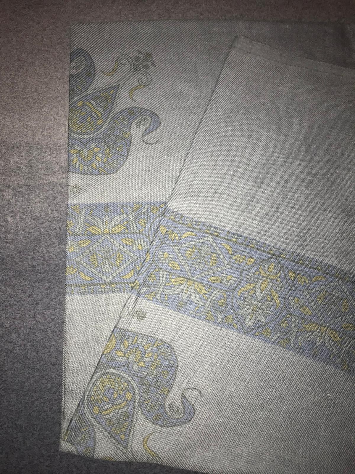 Grey x Blue Printed Yemeni Imama
