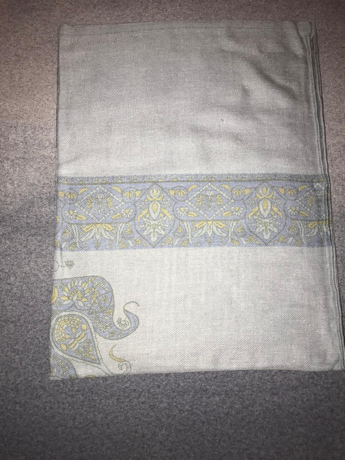 Grey x Blue Printed Yemeni Imama