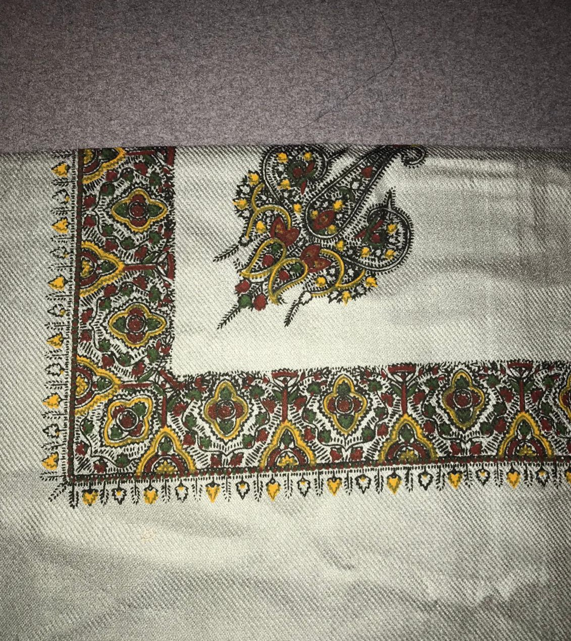 Olive ft Autumn Colours Printed Yemeni Shemagh