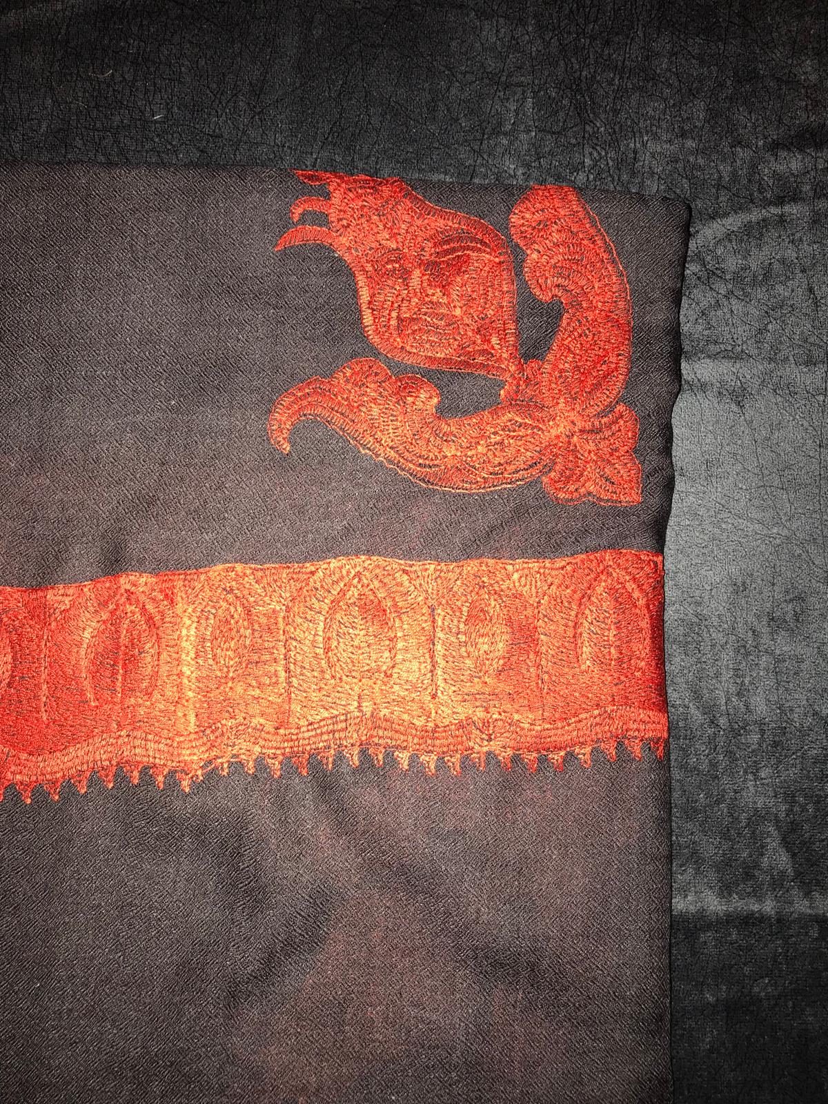 Black X Red Stitched Yemeni Shemagh