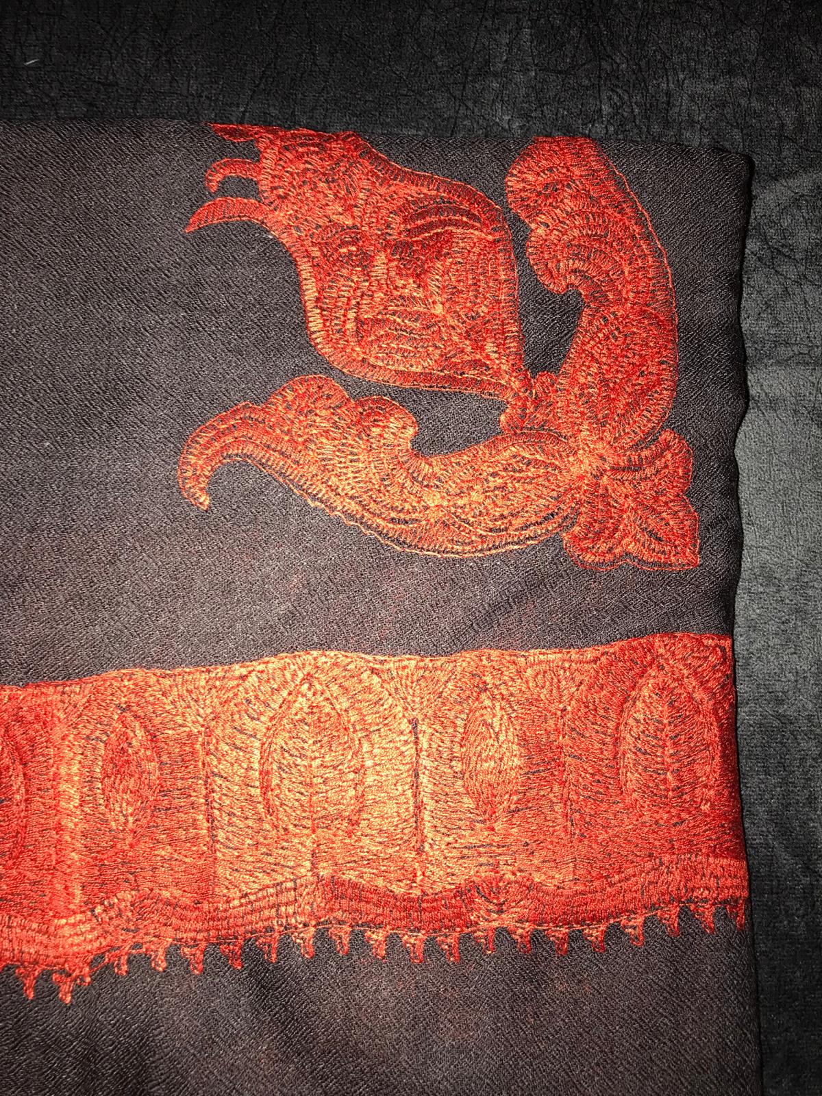 Black X Red Stitched Yemeni Shemagh