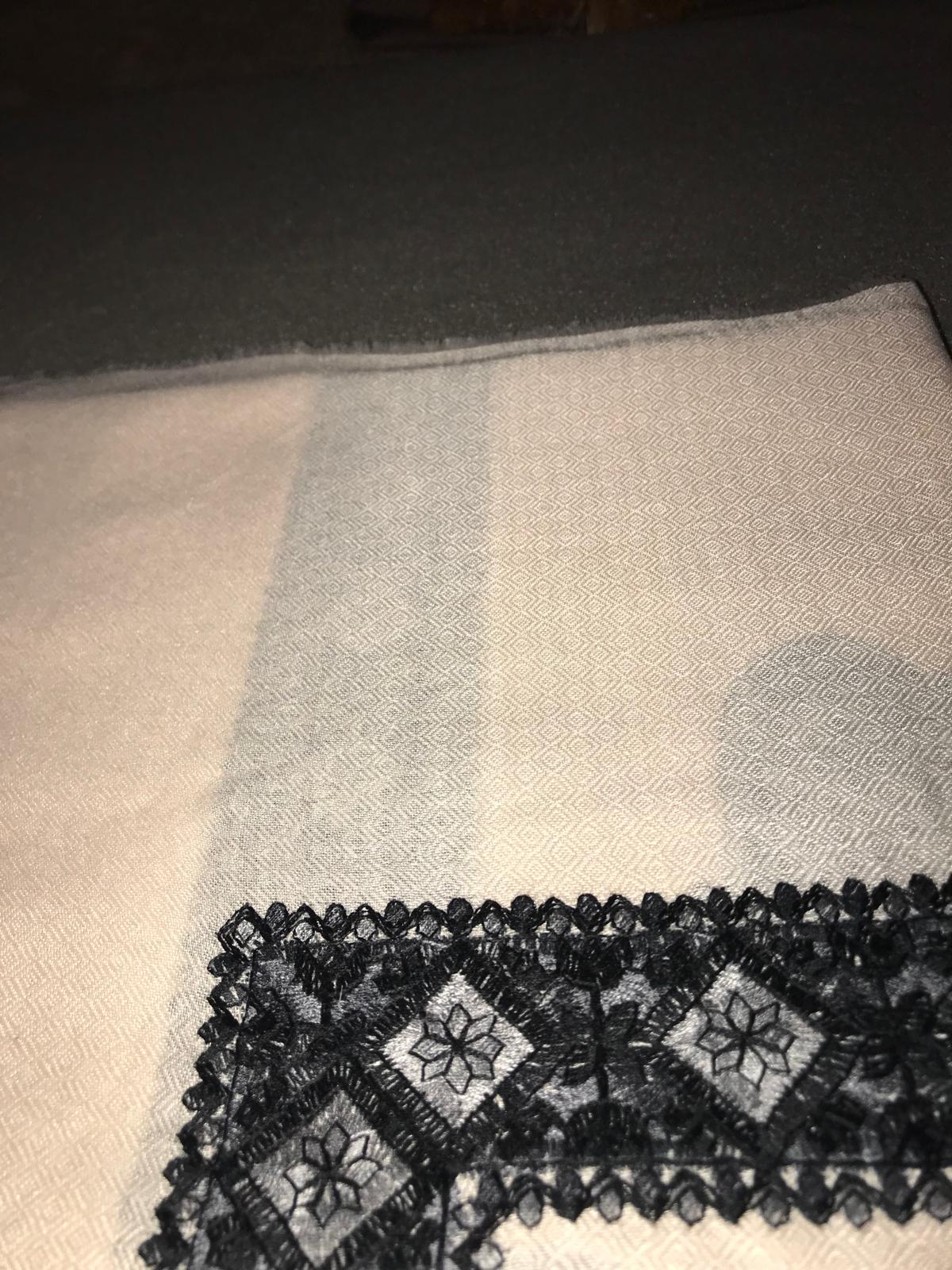 Blush X Black Stitched Yemeni Shemagh