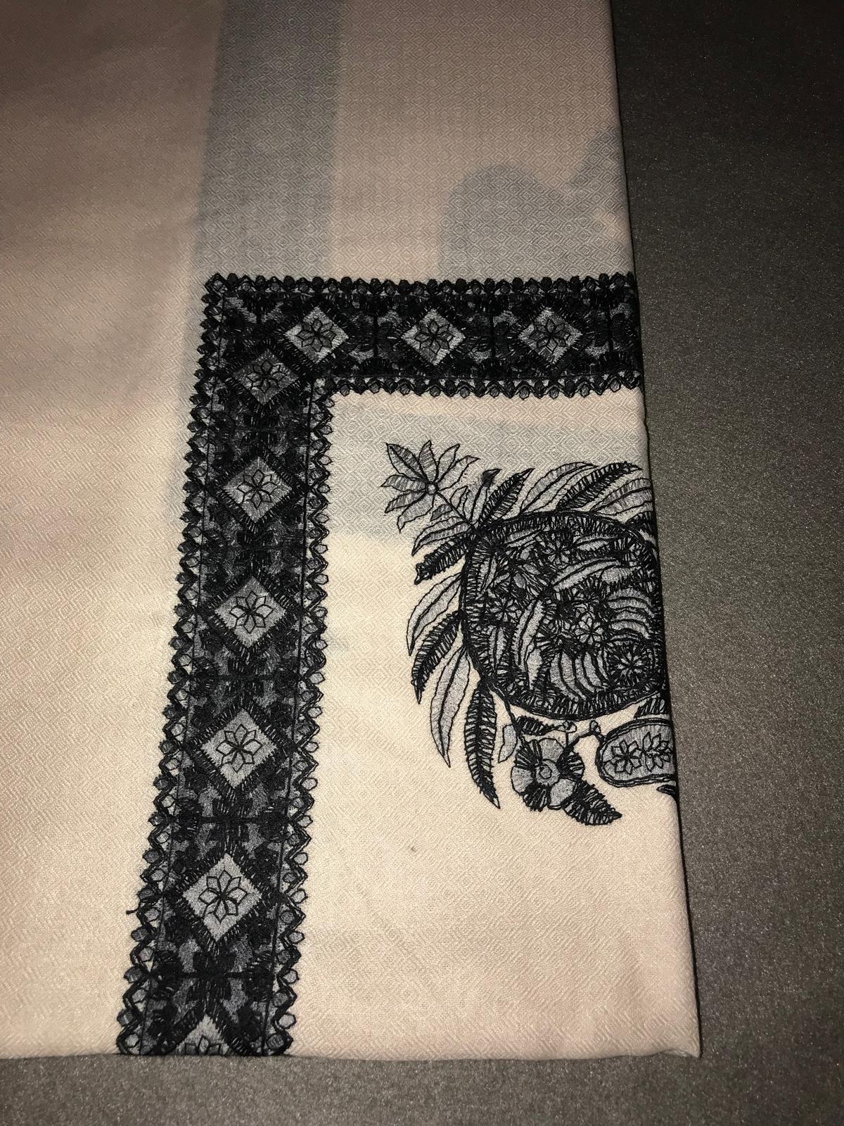 Blush X Black Stitched Yemeni Shemagh