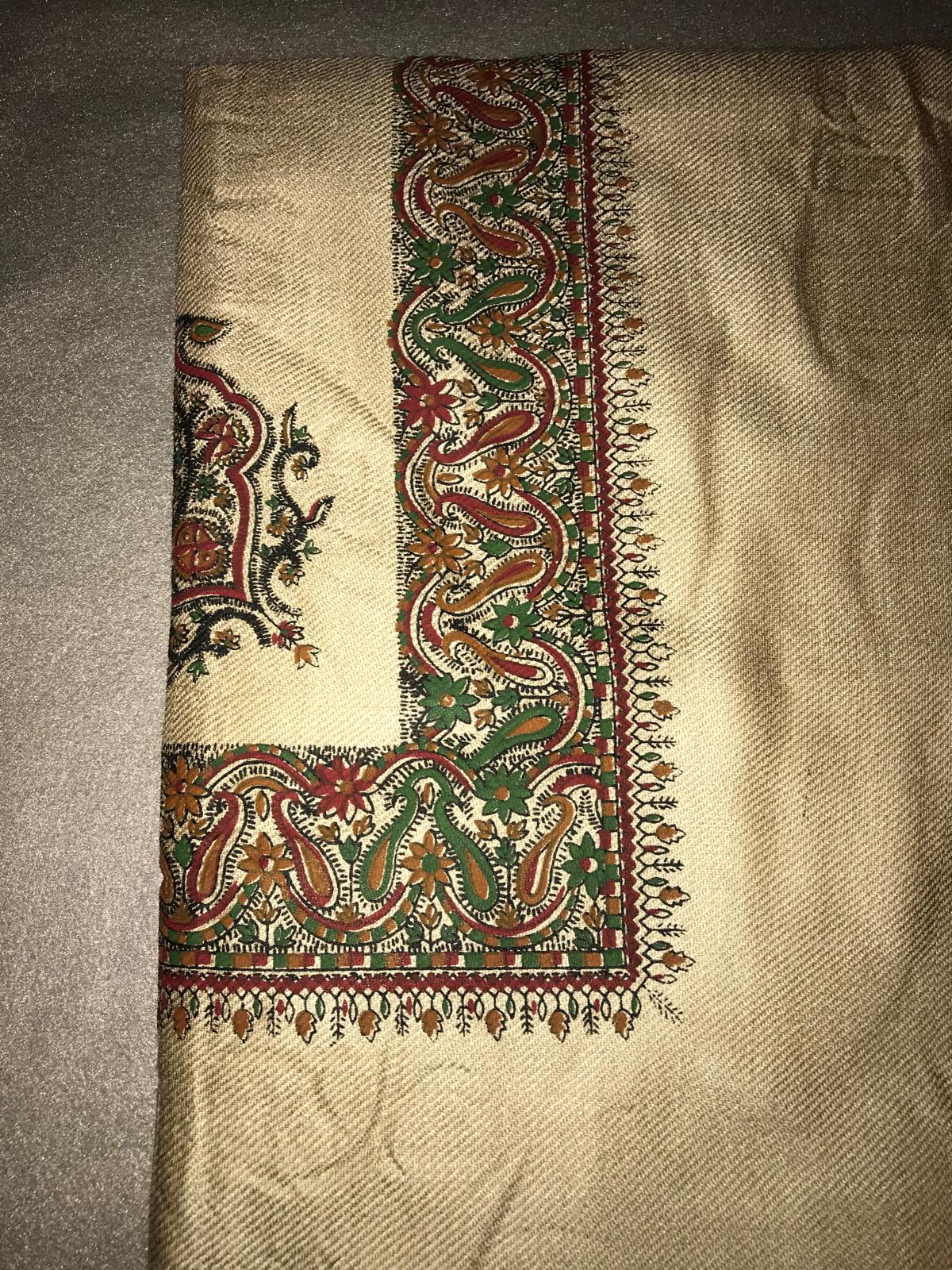 Light Brown X Red ft Green Printed Yemeni Shemagh