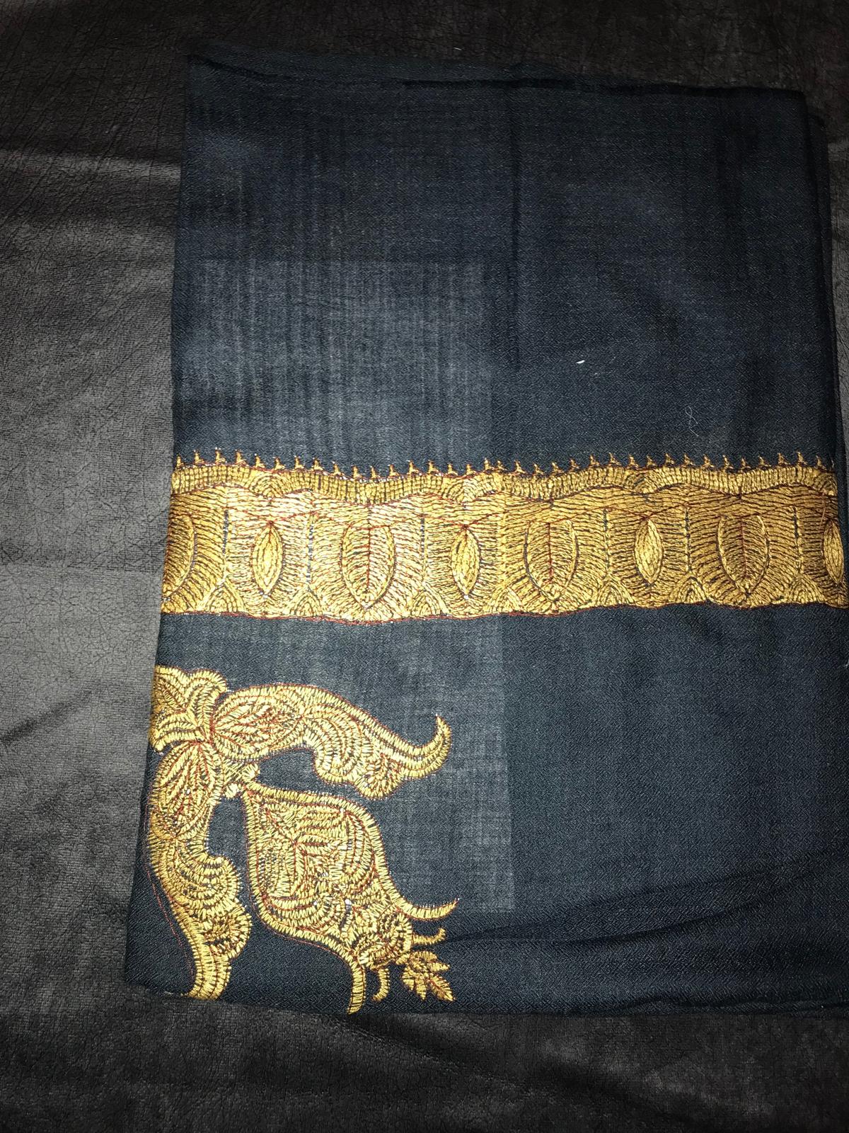 Black x Gold Stitched Yemani Shemagh