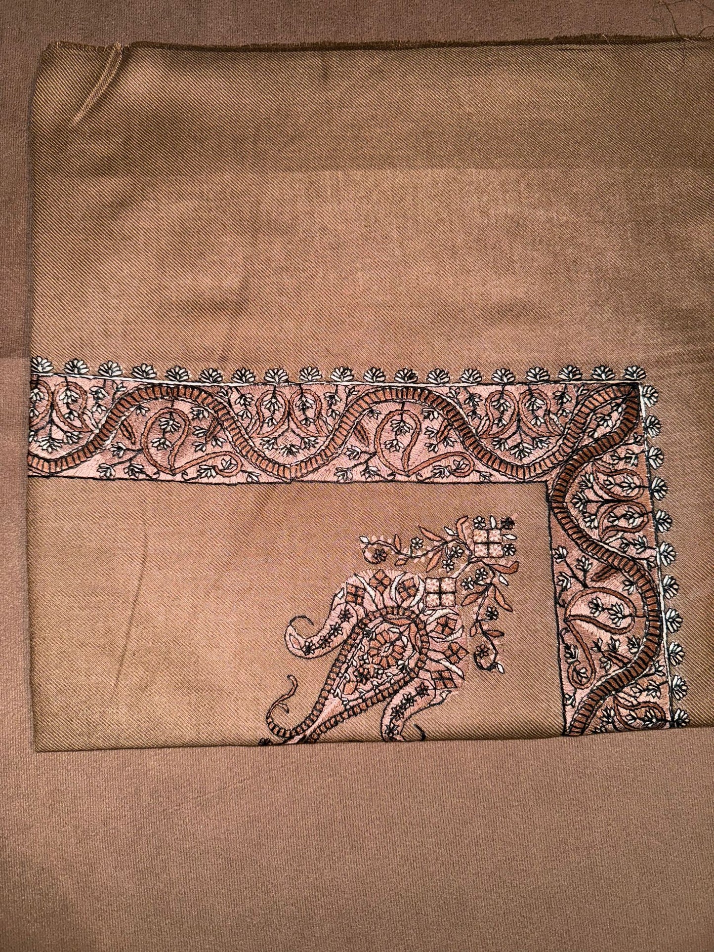 Brown X Brown Stitched Yemeni Shemagh