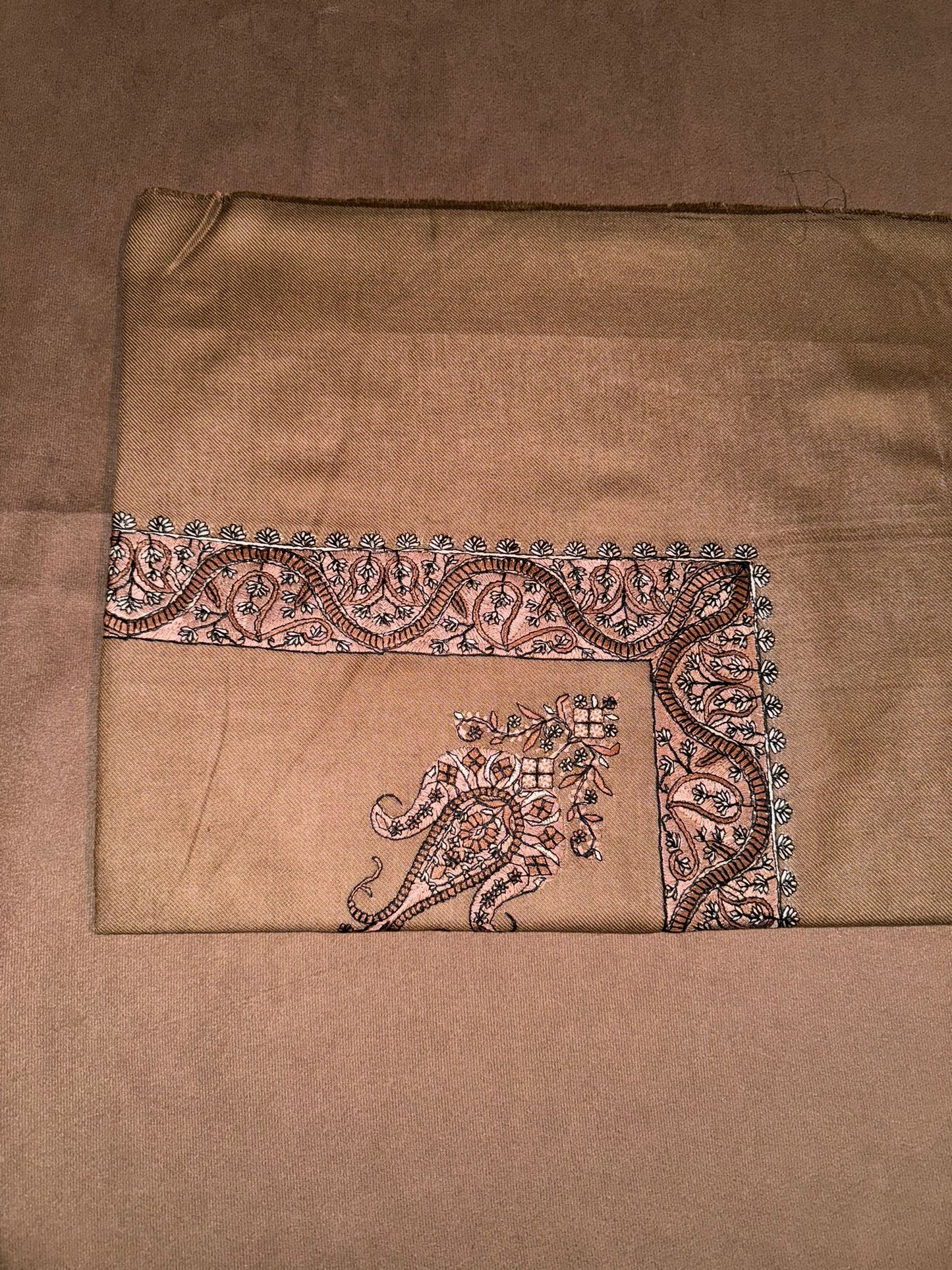 Brown X Brown Stitched Yemeni Shemagh