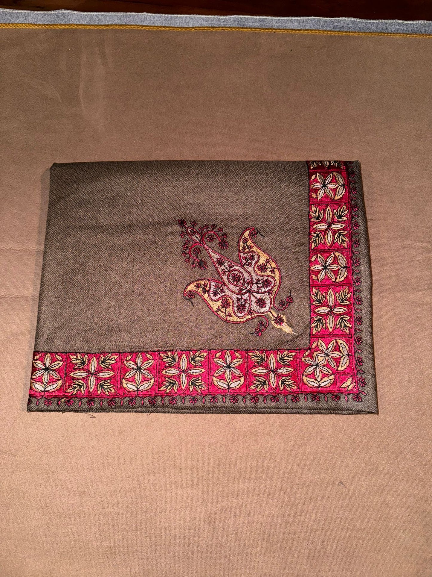 Brown X Red Stitched Yemeni Shemagh
