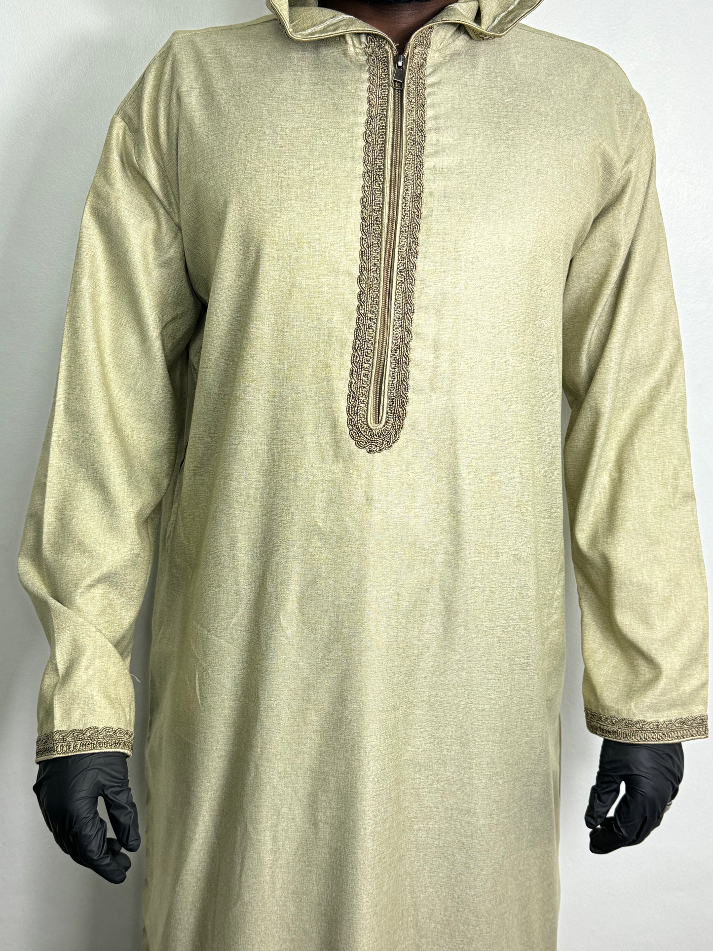 Light Caramel Summer Thobe 2.0 - Hooded