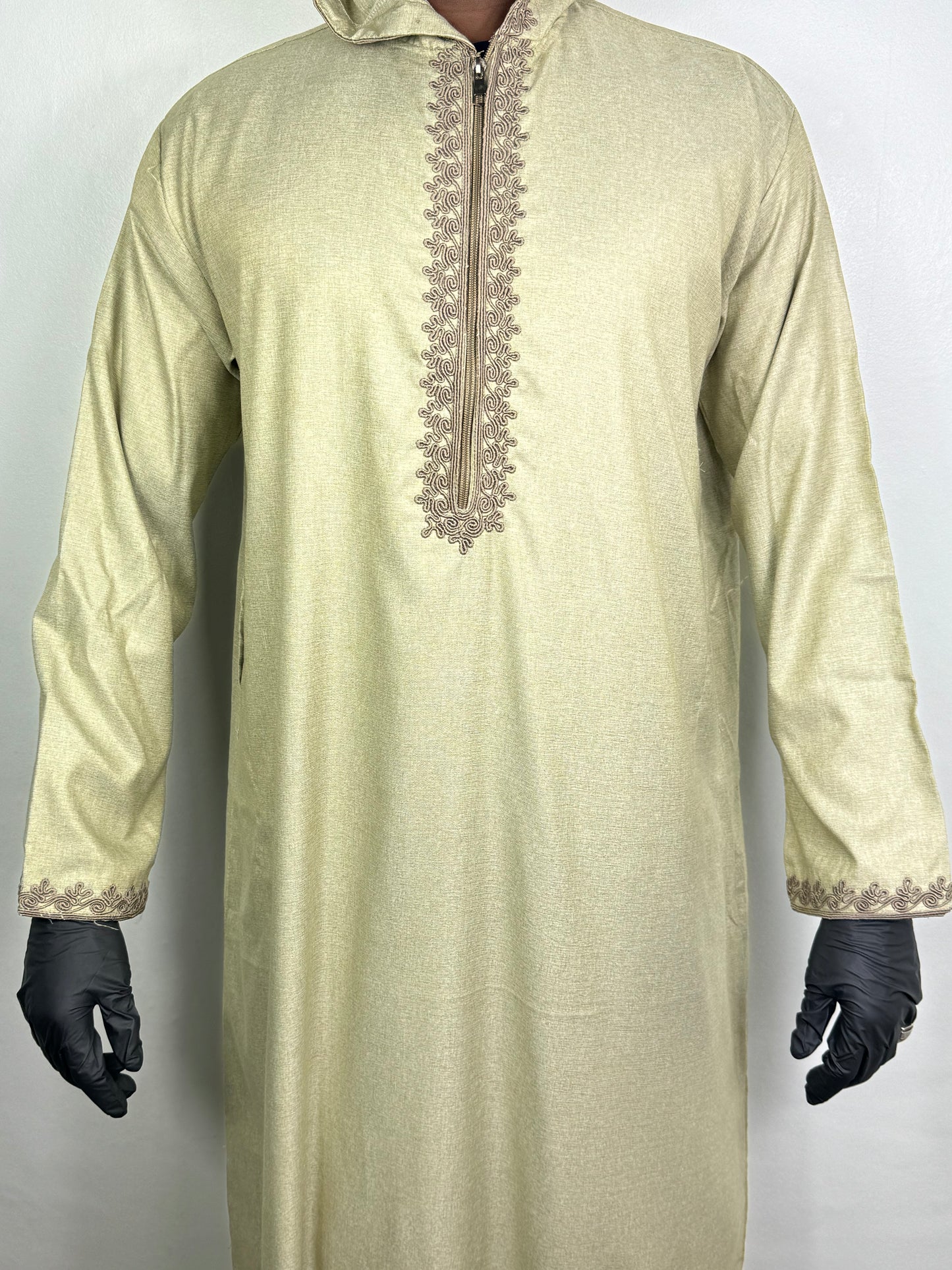 Light Caramel Summer Thobe - Hooded