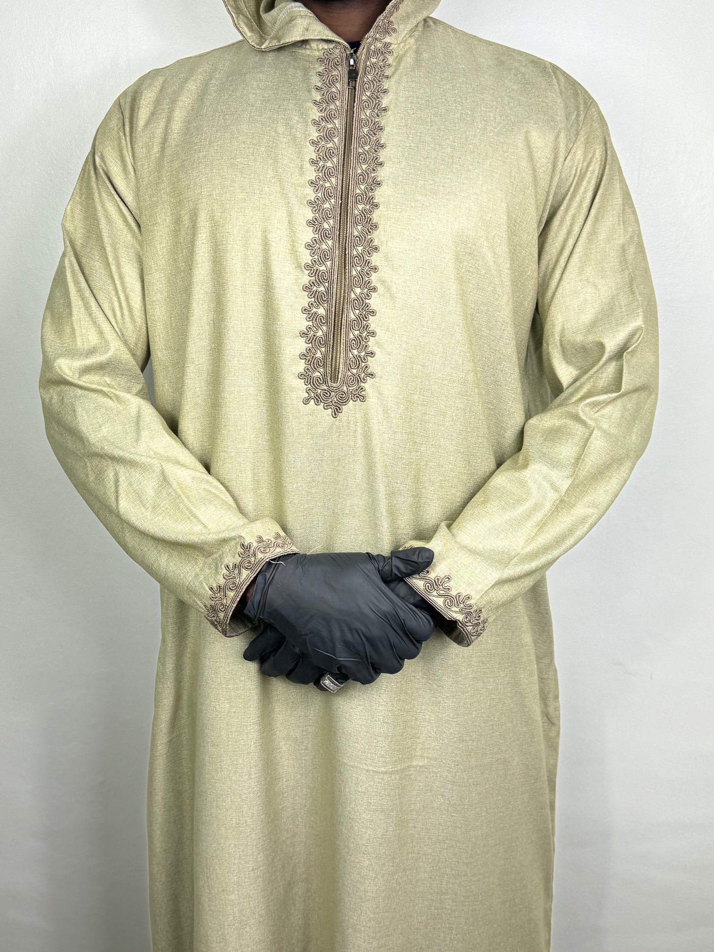 Light Caramel Summer Thobe - Hooded