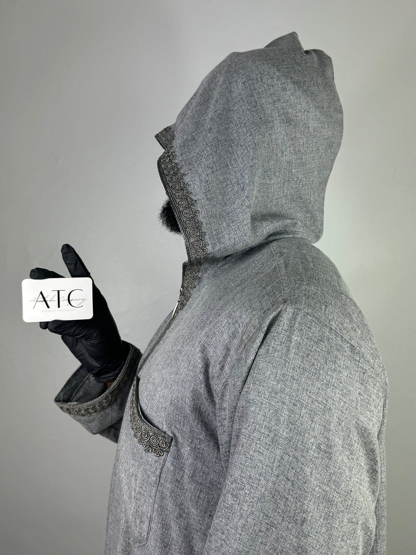 Light Grey Summer Thobe - Hooded (2.0)