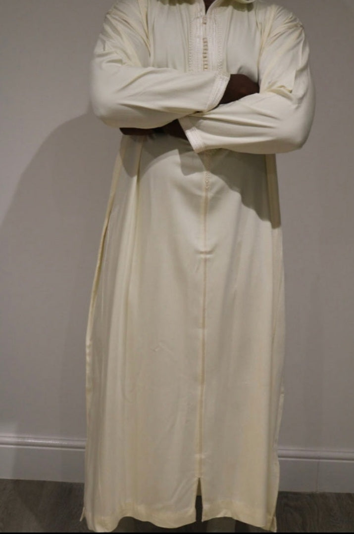 White hooded overpiece