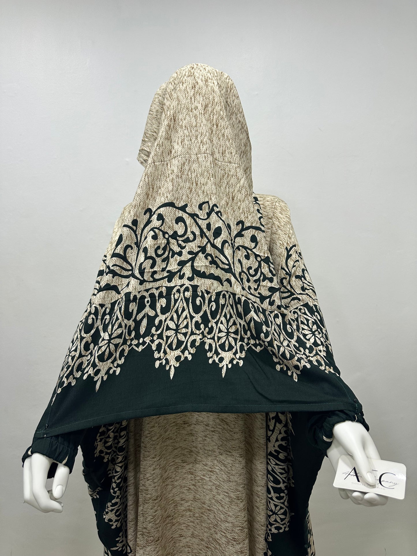 Elegance Two-Piece Printed Abaya & Matching Hijab Set