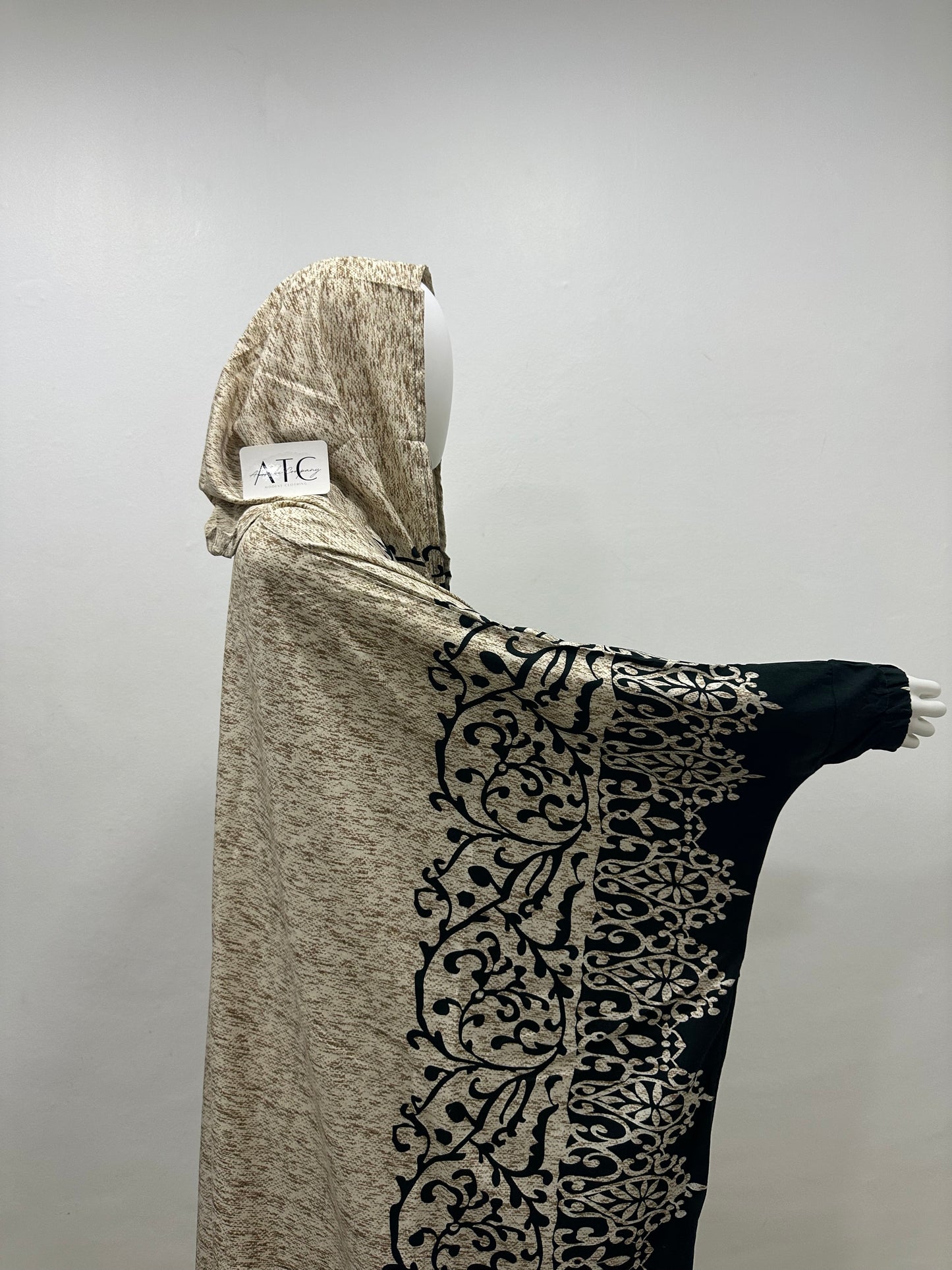Elegance Two-Piece Printed Abaya & Matching Hijab Set